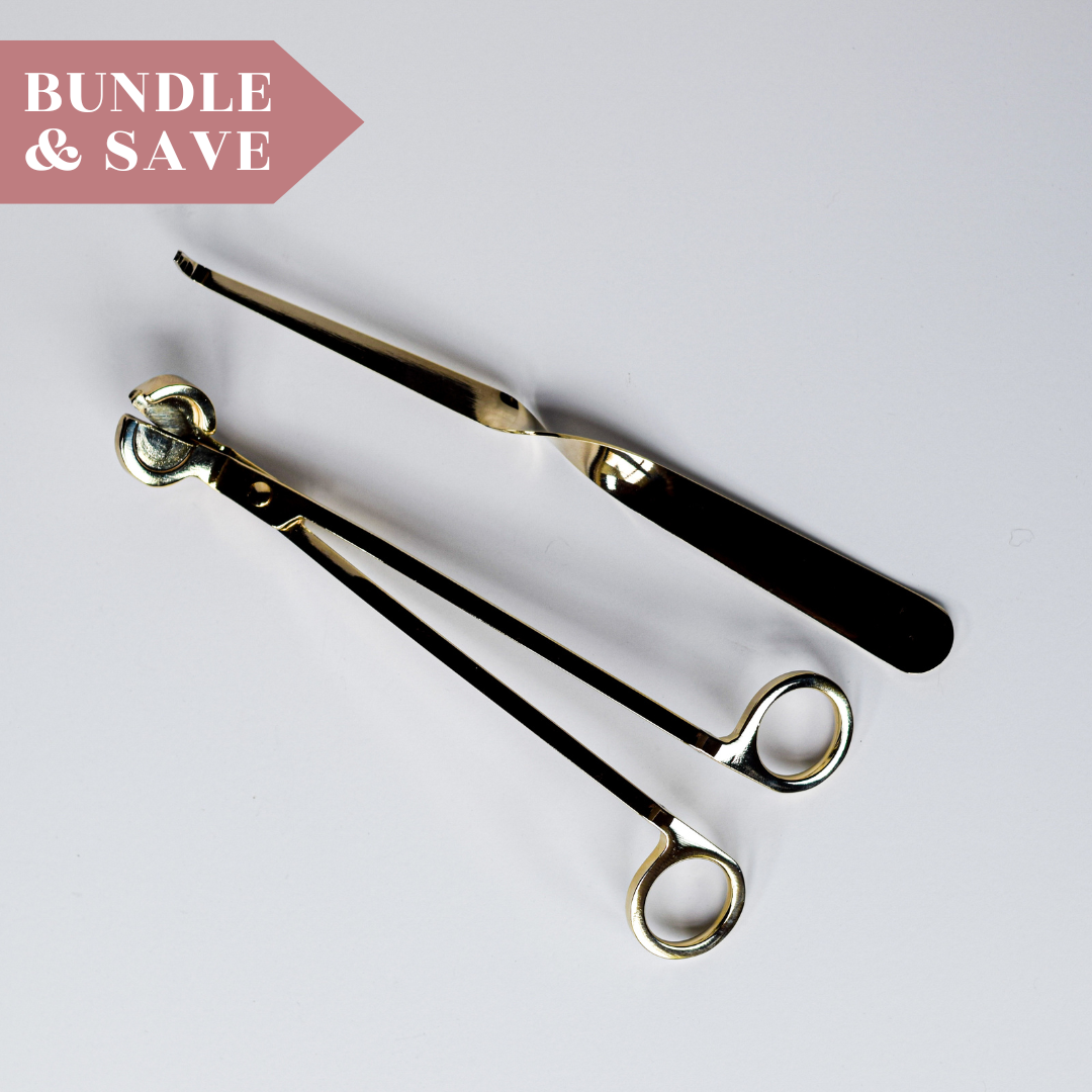gold wick trimer and gold wick dipper candle care kit