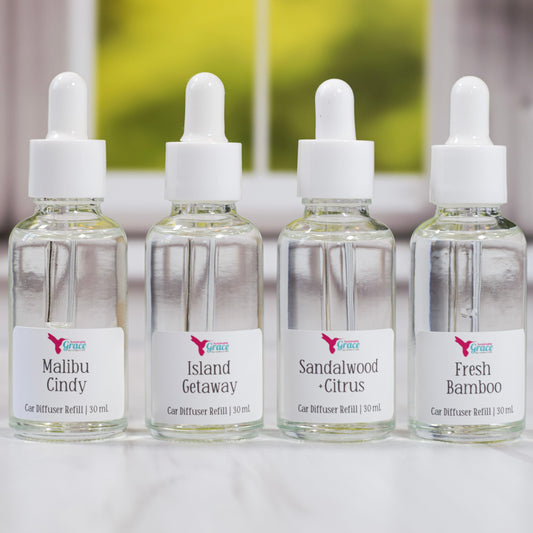 sustainable grace car air freshener refill bottles