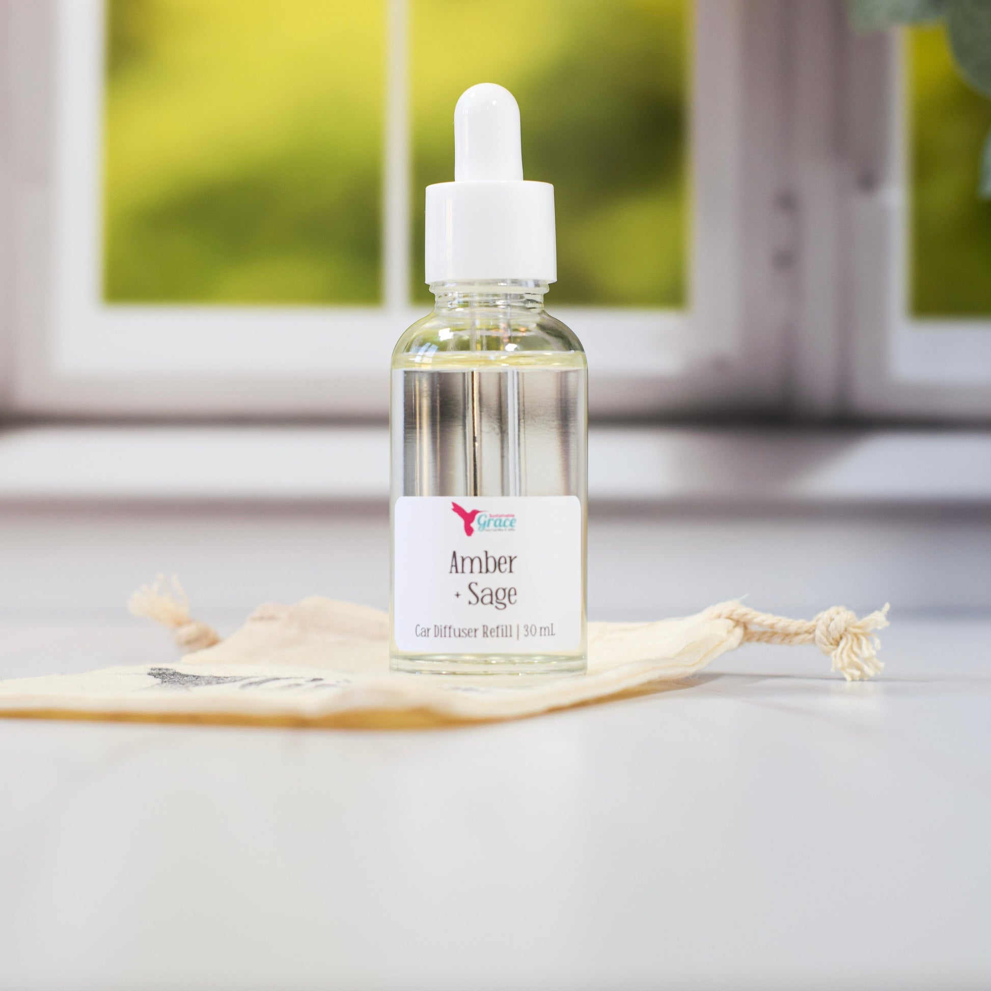amber + sage car air freshener refill bottle