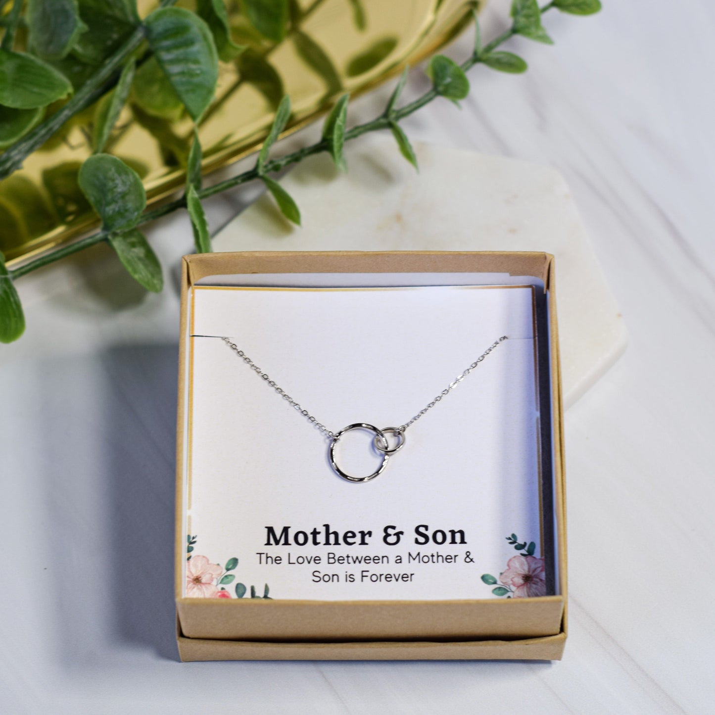 mother son infinity necklace