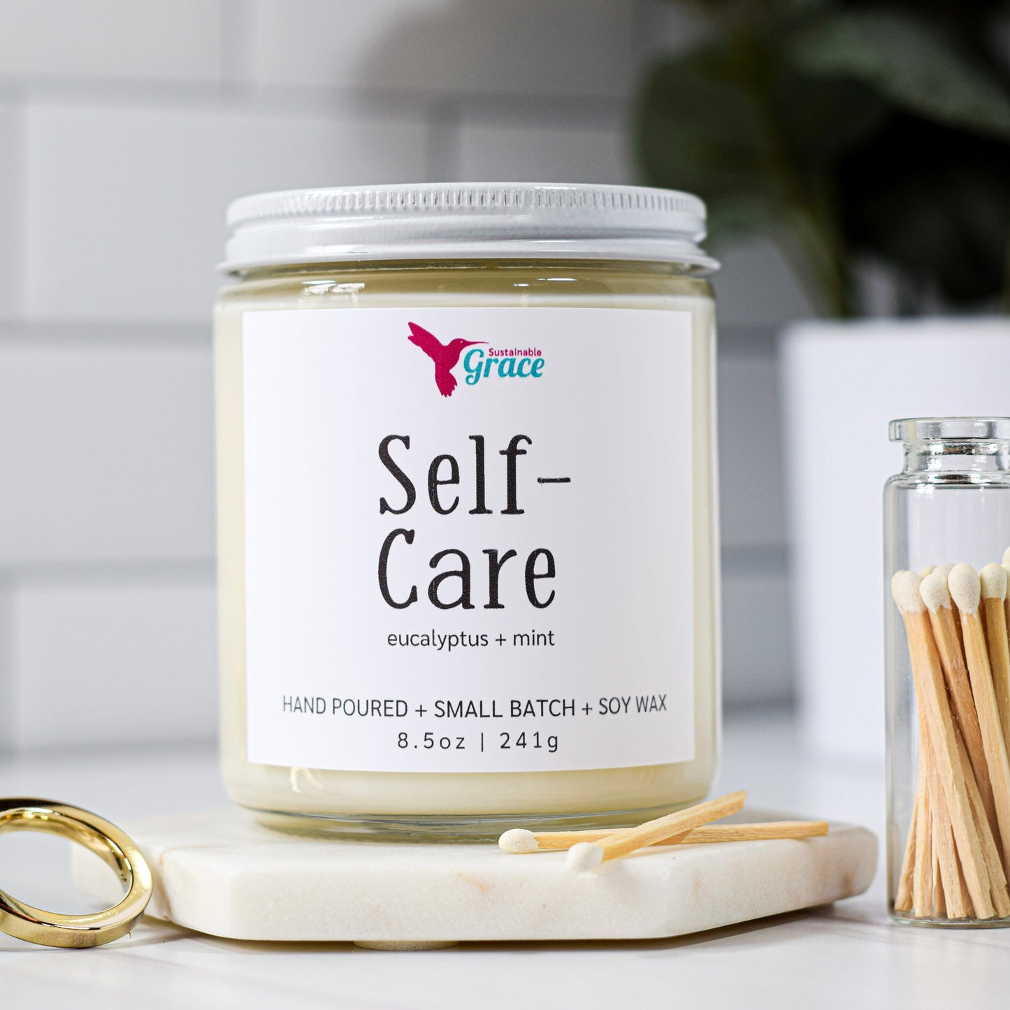 self care candle in eucalyptus and mint