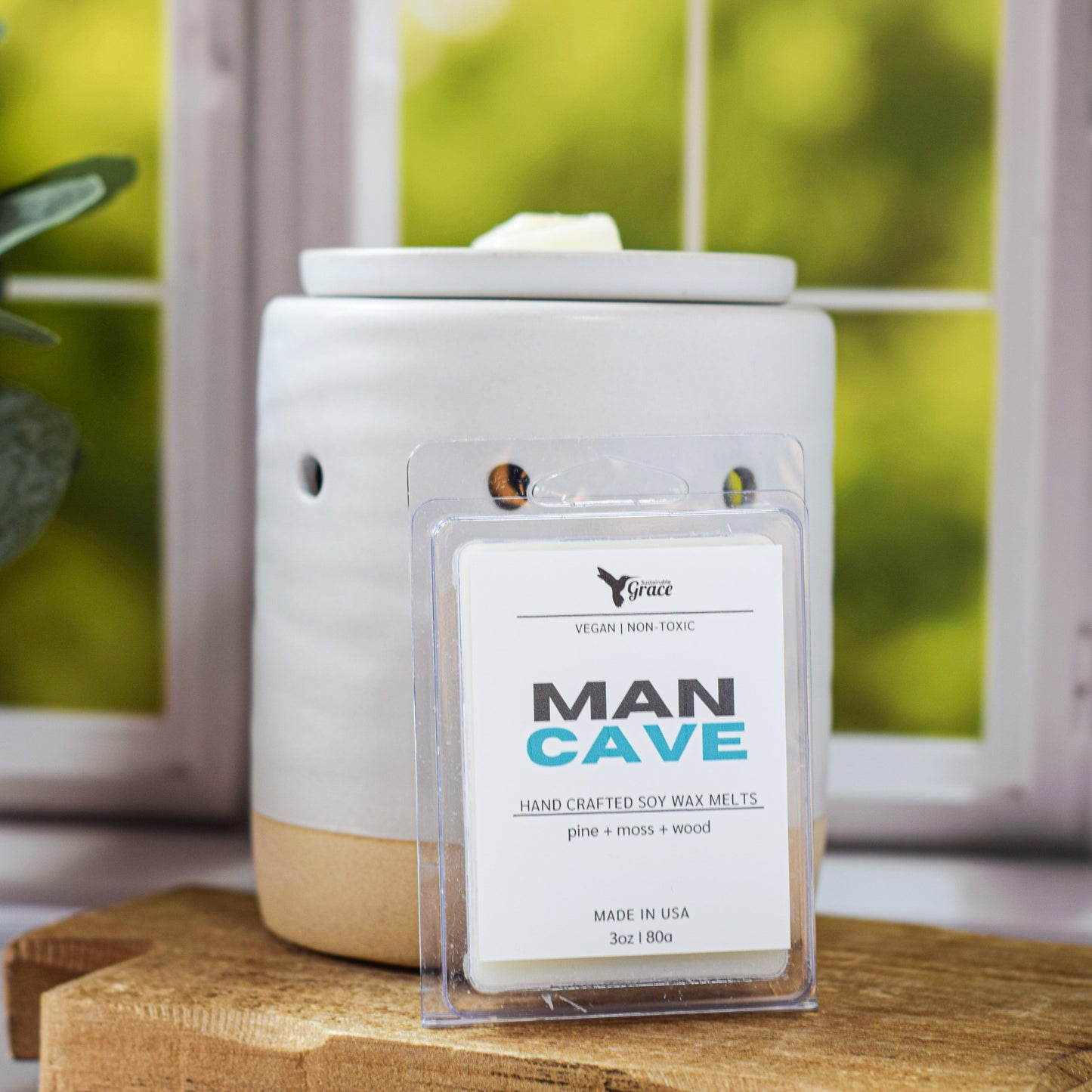 pine moss and wood soy based wax melts