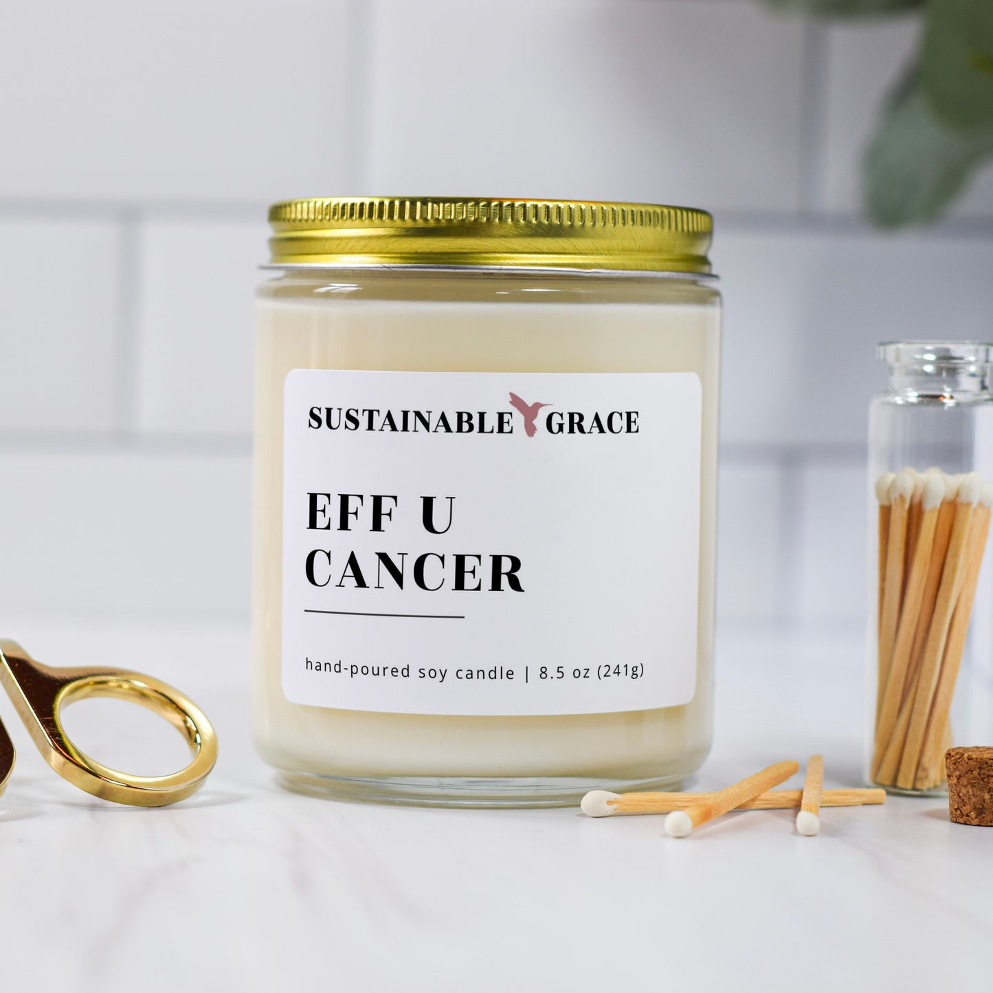 eff u cancer soy candle encouragement gift for cancer patient