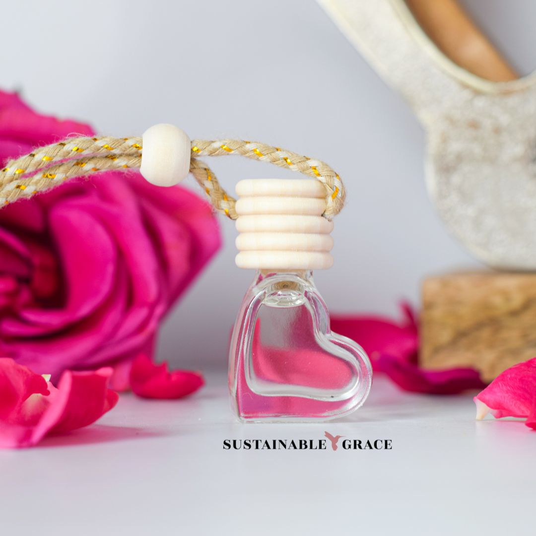 sustainable grace heart shaped car diffuser for valentines day