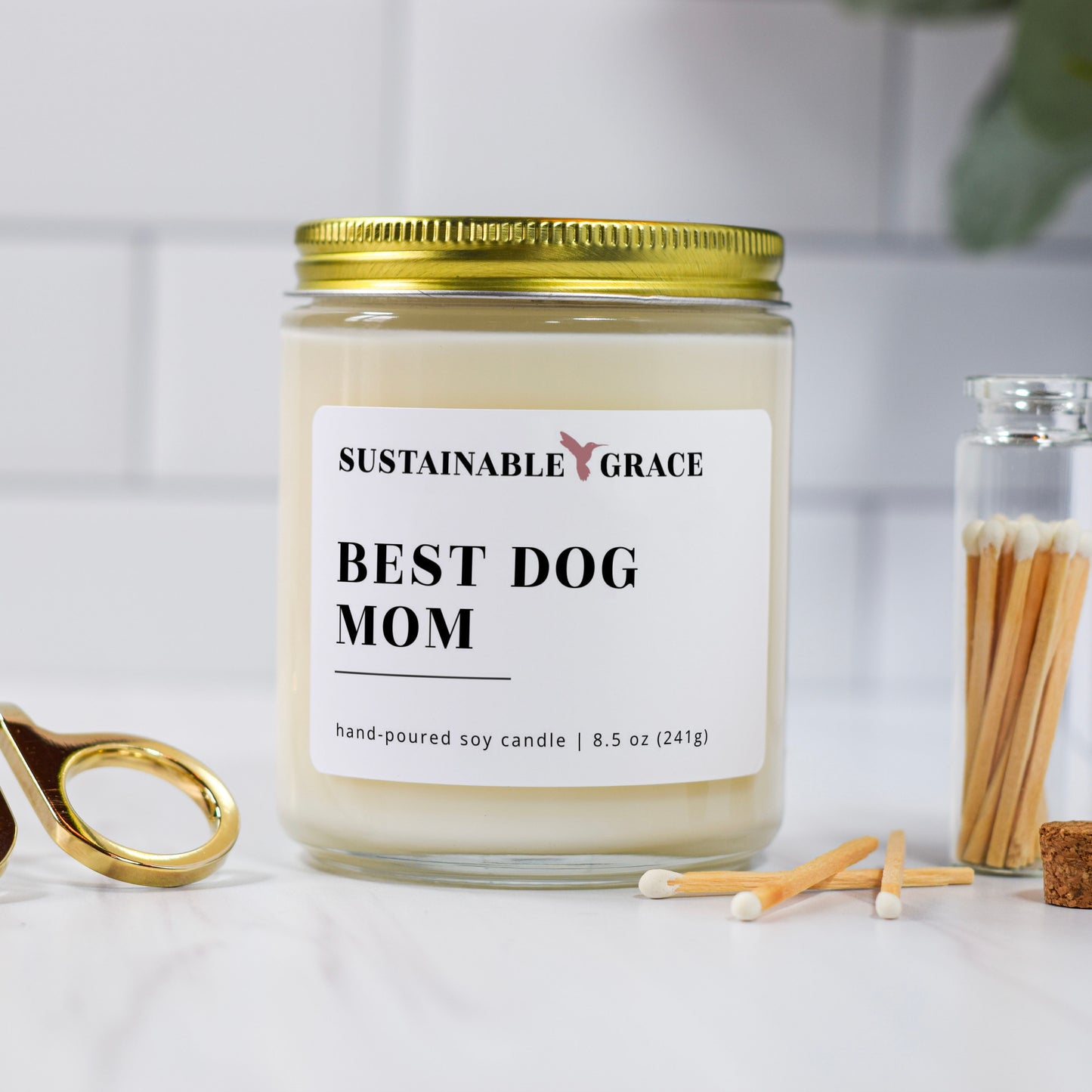 dog mom soy candle gift