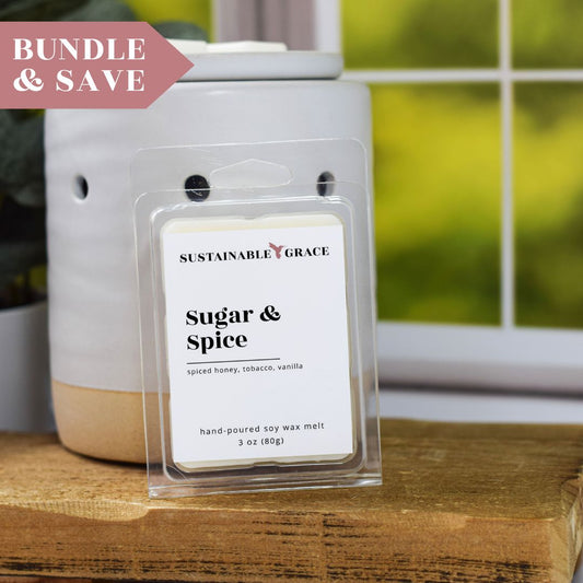 sugar and spice fragrance wax melts spiced honey and vanilla scent
