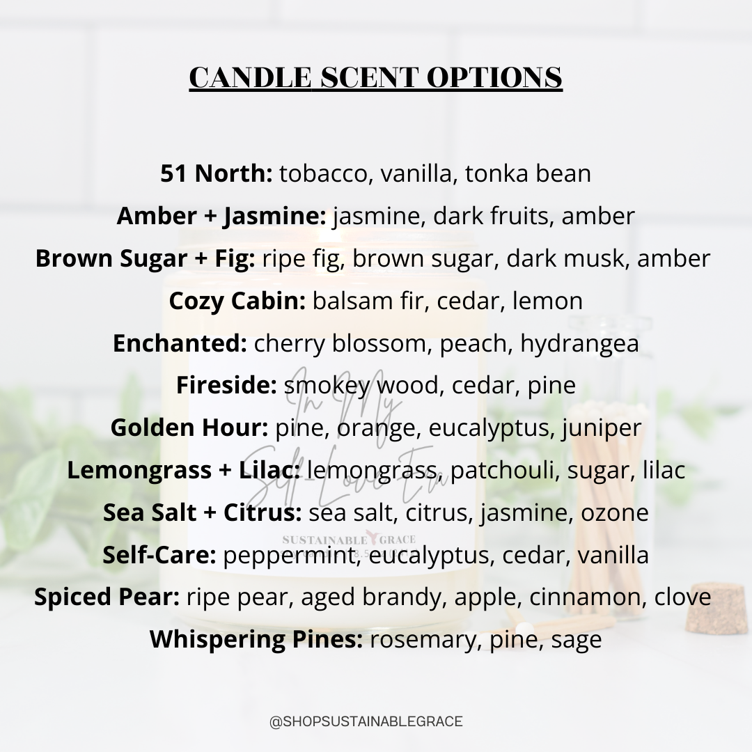in my self love era candle scents