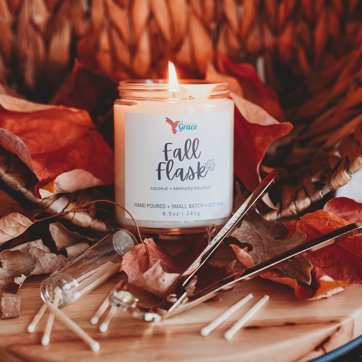 coconut and kentucky bourbon soy wax candle