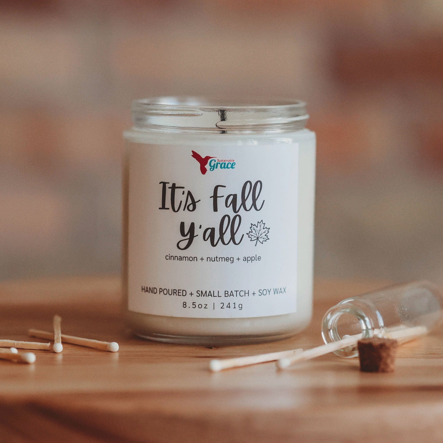 apple cider scented candle