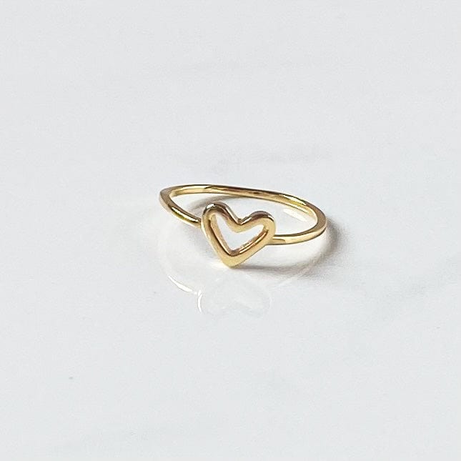 open heart ring in gold
