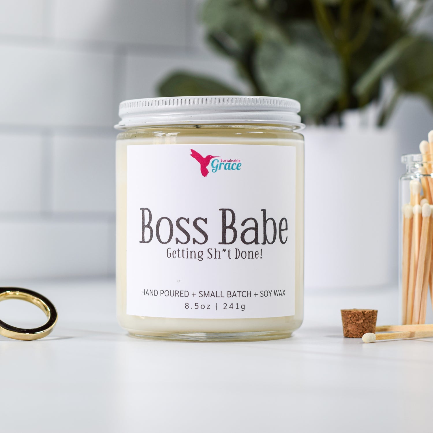 boss babe getting sh*t done soy candle gift