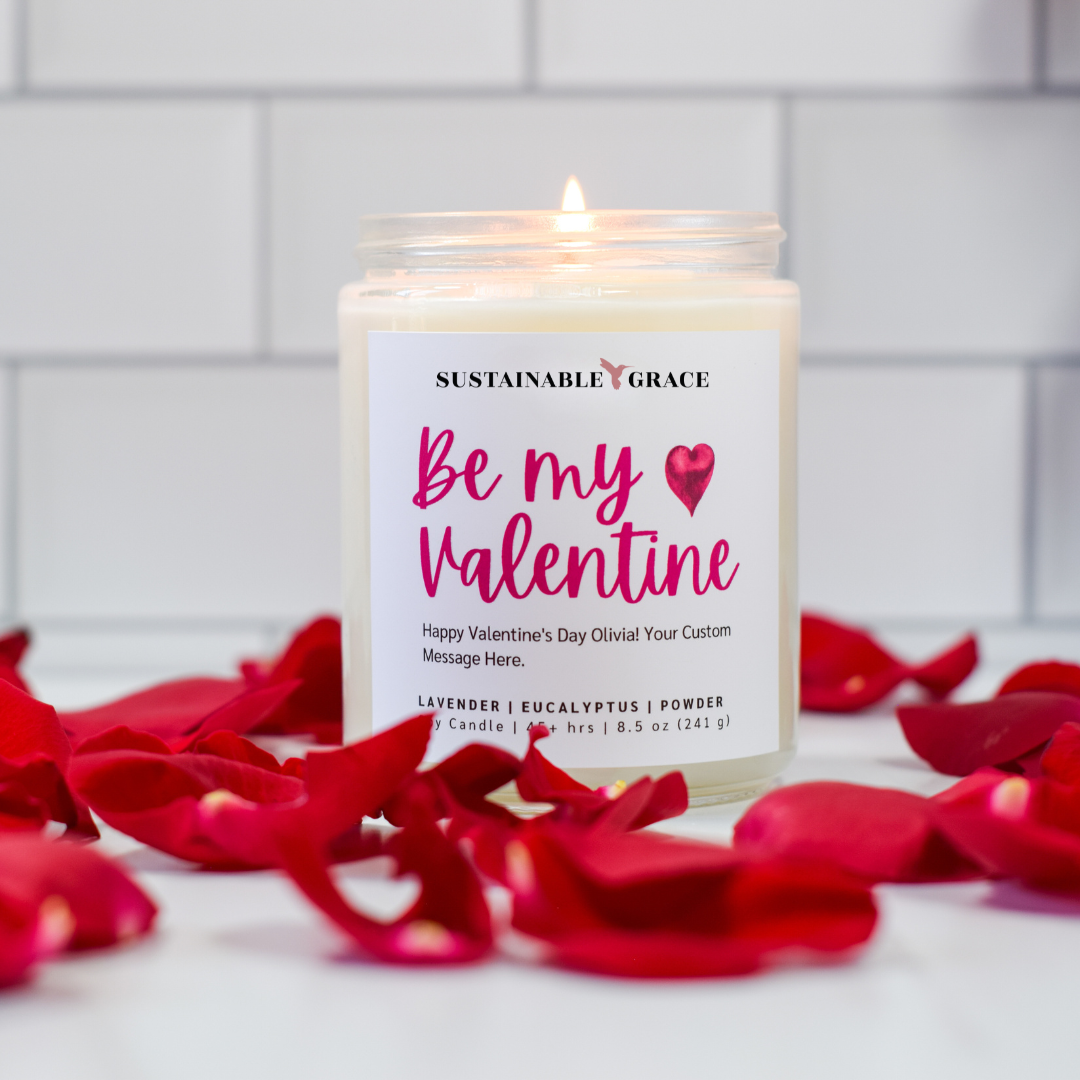 personalized valentines day candle be my valentine 