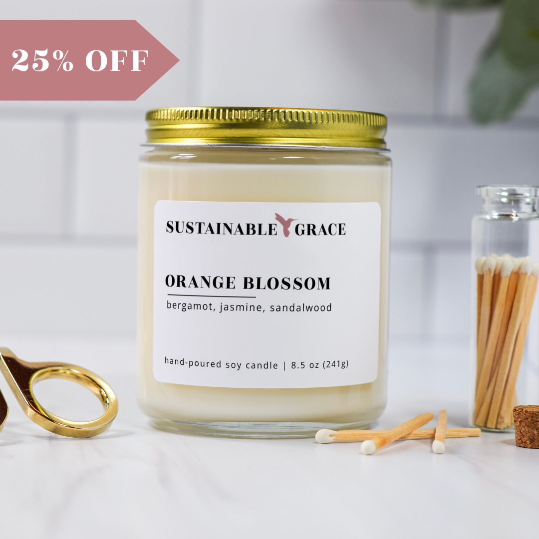 orange blossom soy candle 