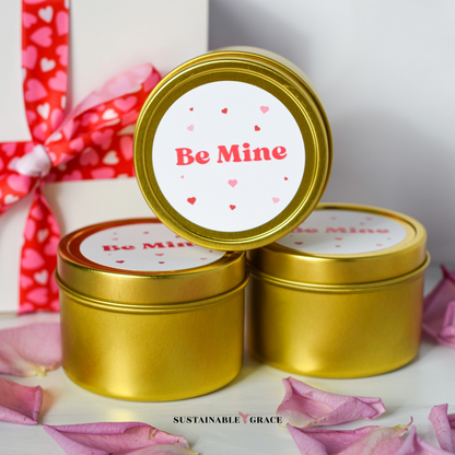 be mine valentines day candle gift set 