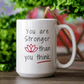 you are stronger than you think lotus flower coffee mug