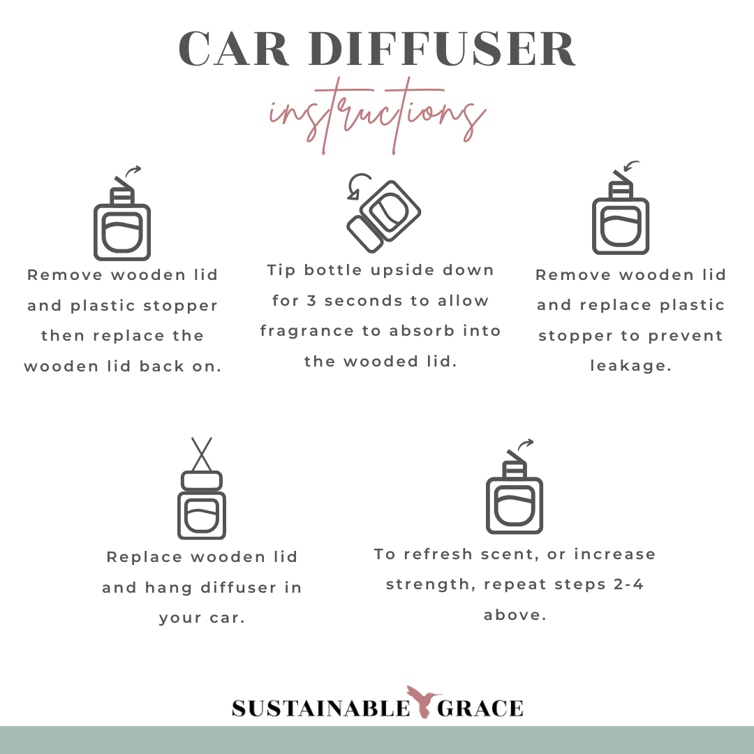 how to use sustainable grace car diffusers