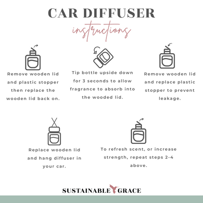 sustainable grace car diffuser instructions