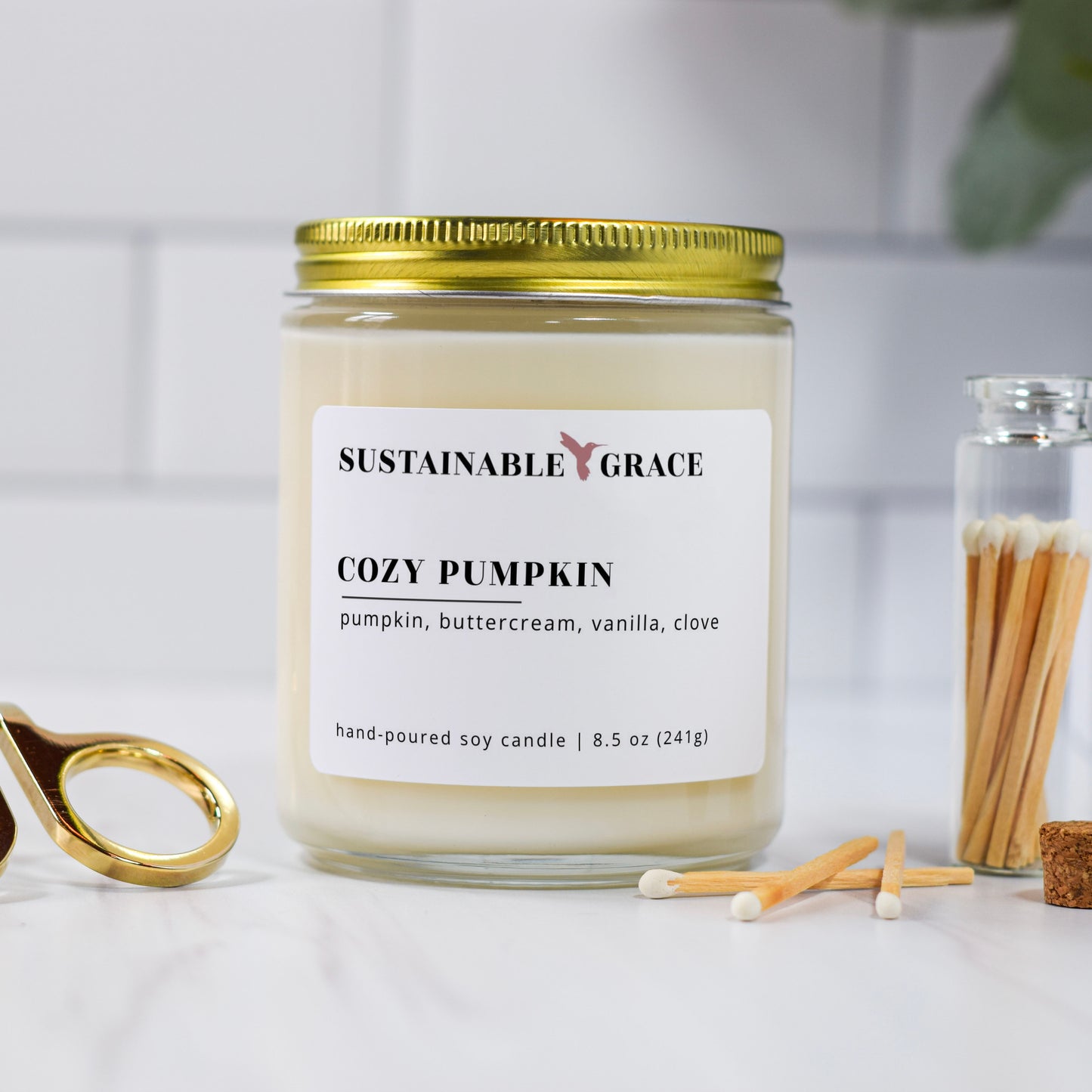 cozy pumpkin soy candle