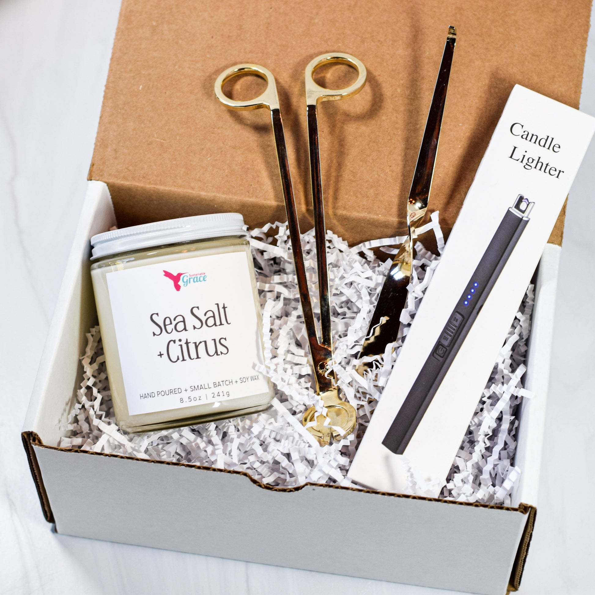 the candle lovers gift set in gold