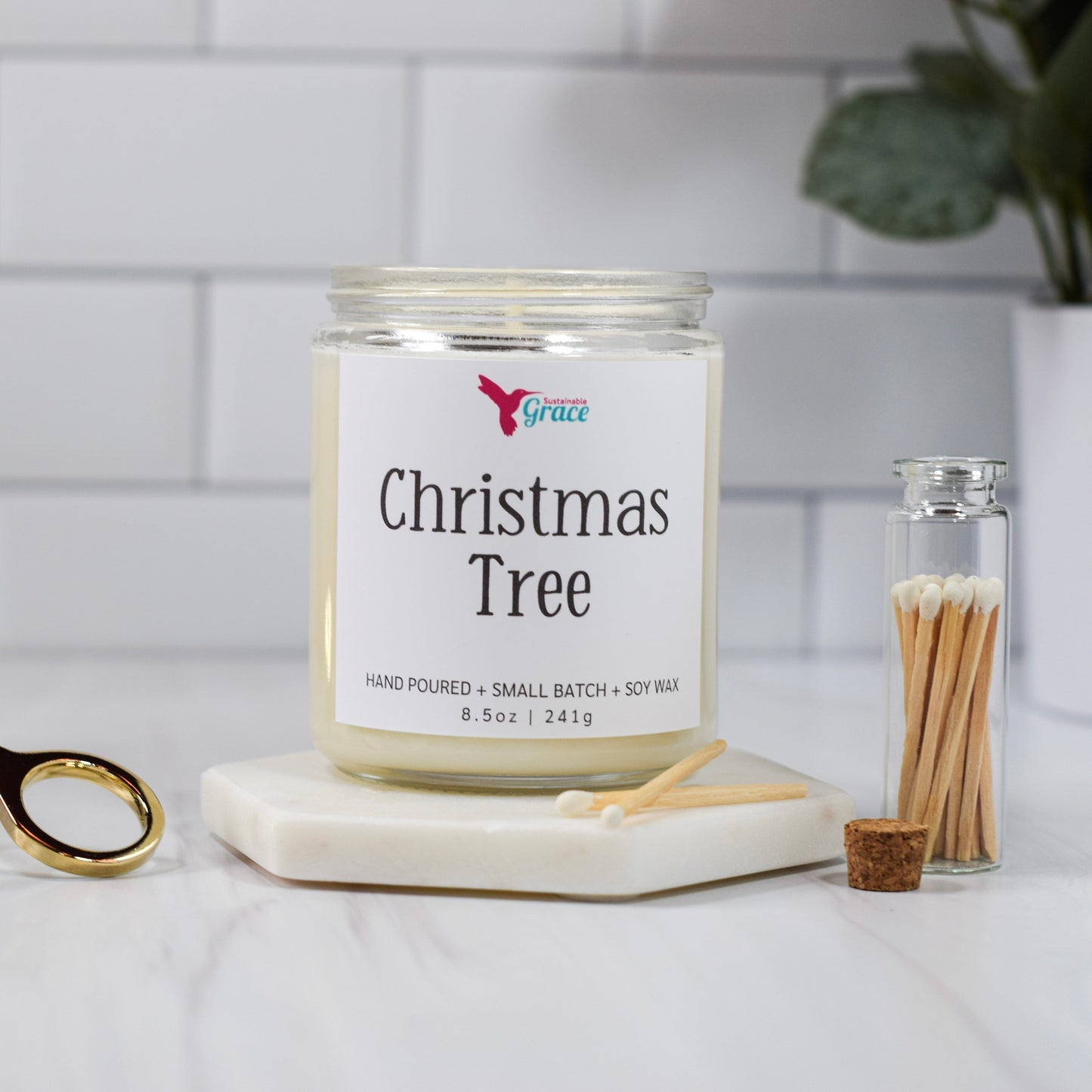 frasier fir christmas tree scented soy candle 
