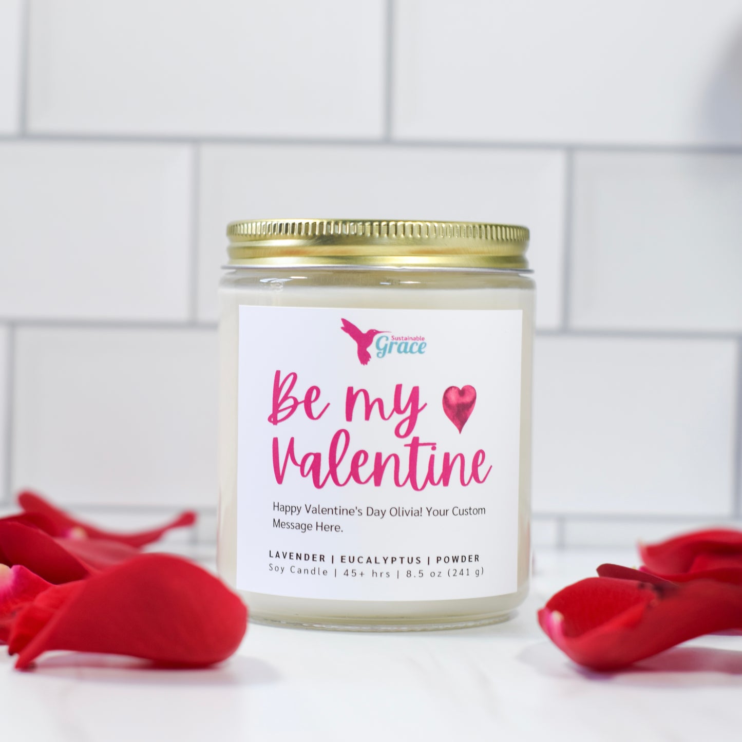 be my valentine candle gift for her 