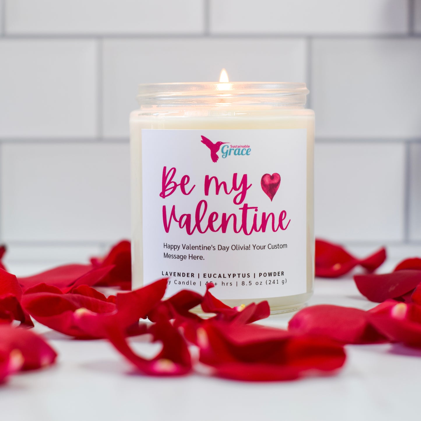 personalized valentines day candle be my valentine 