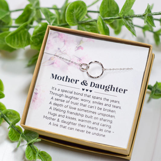 mother from daughter necklace in silver
