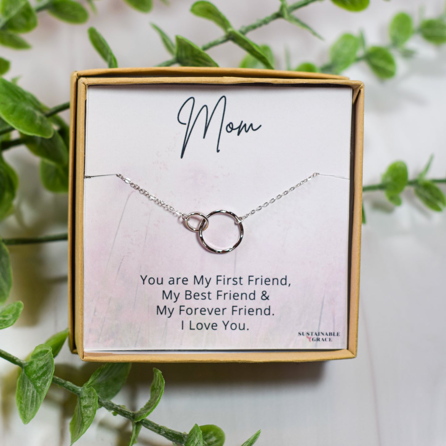 mom best friend necklace, gift for mom