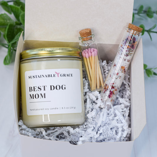 best dog mom relaxation candle gift set for dog moms on mothers day