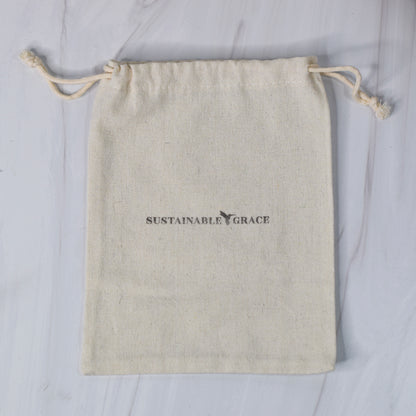 cloth gift bag for candles from sustainable grace