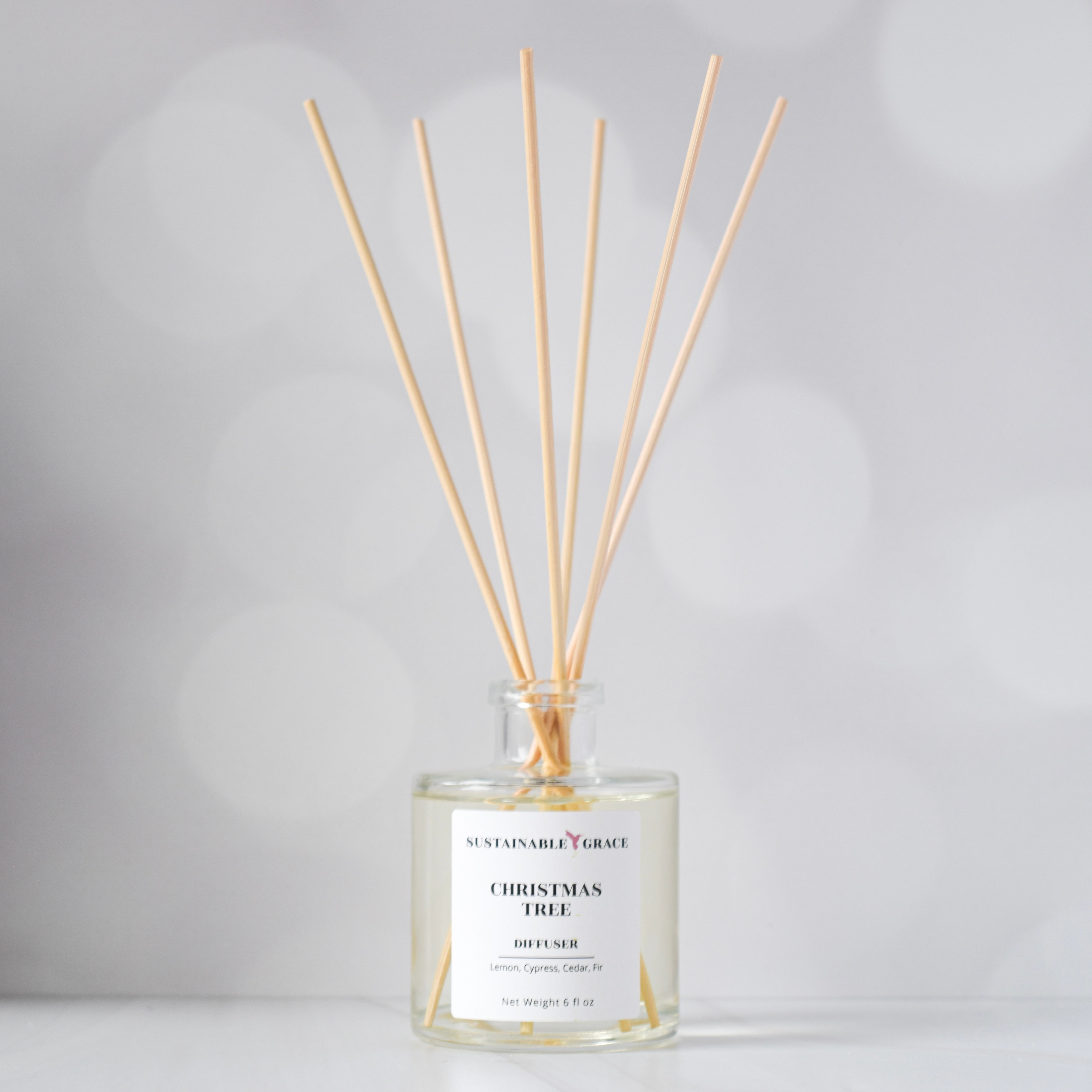 Non-Toxic Wood Reed Diffuser | Sustainable Grace