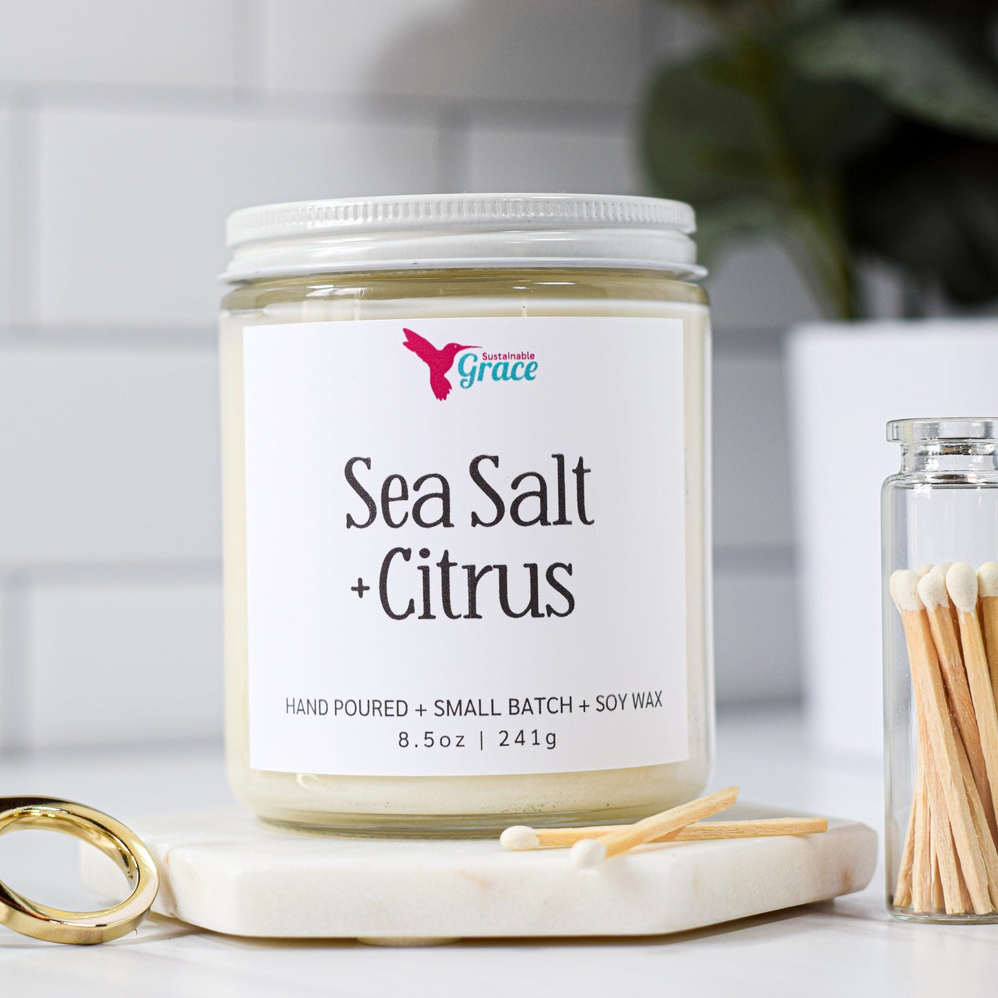 sea salt citrus soy candle