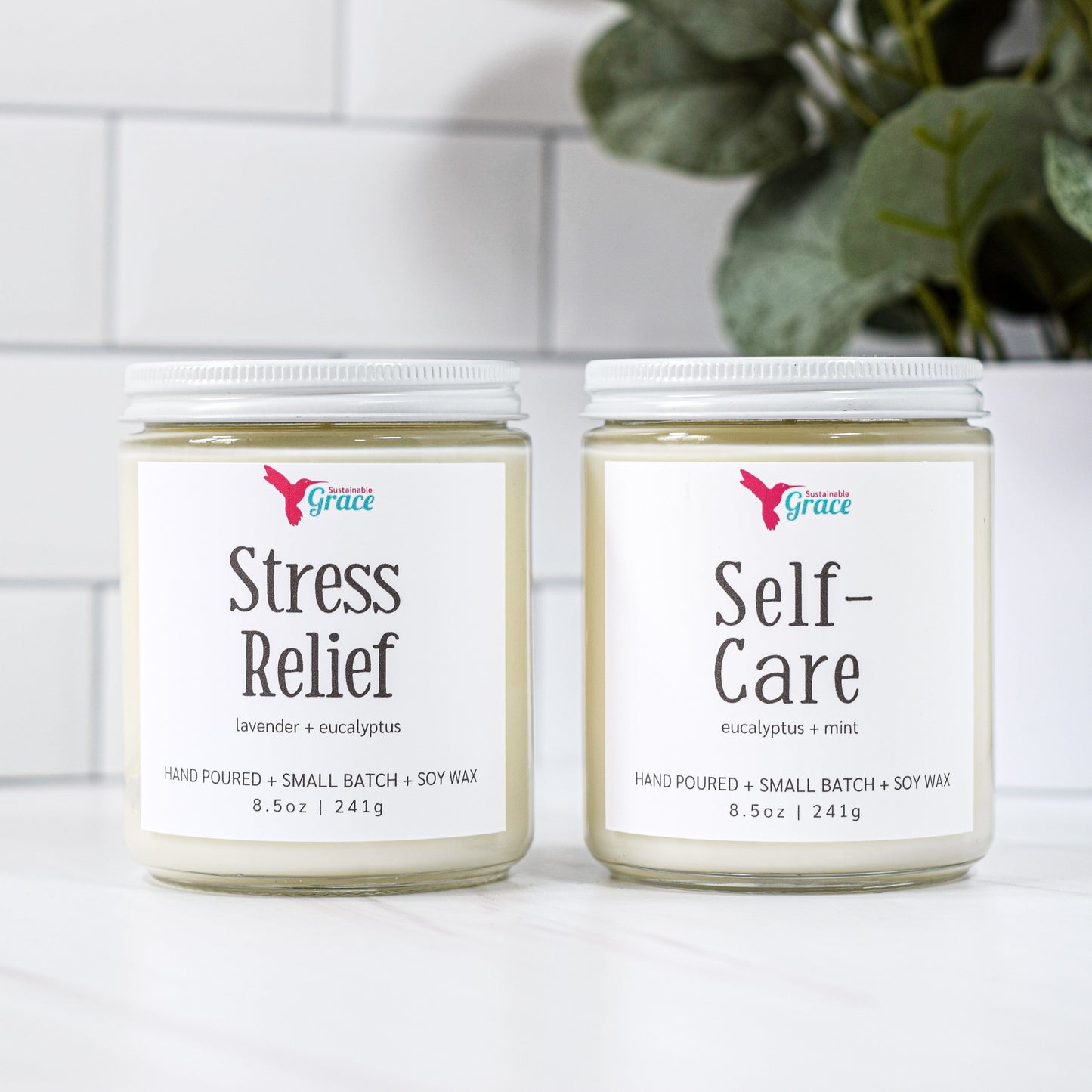 stress relief and self-care candle bundle 