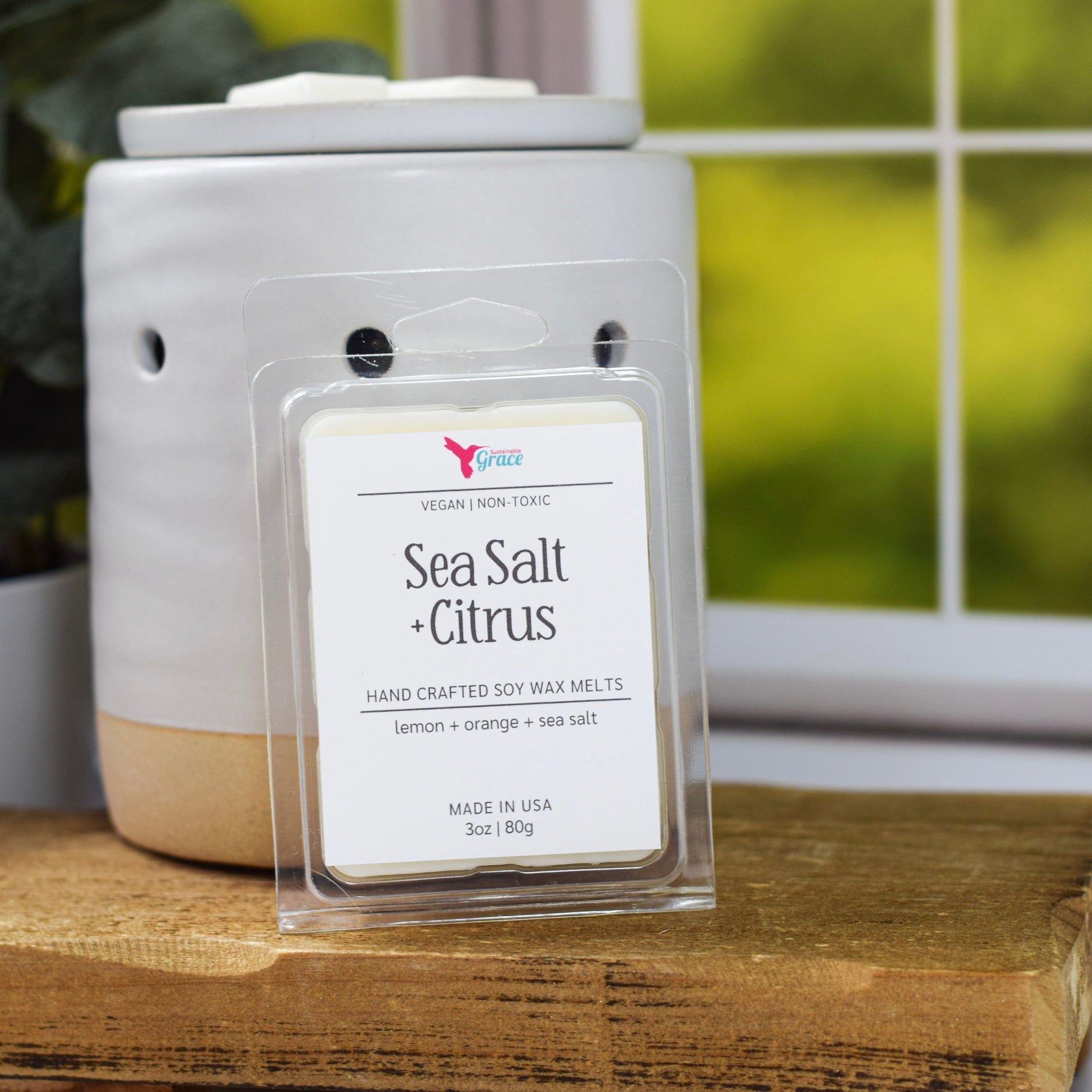 sea salt and citrus soy based wax melts