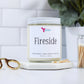 firewood scented soy wax candle
