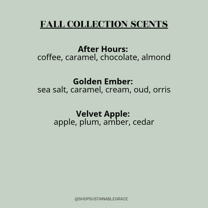 fall collection scents from sustainable grace
