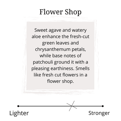 flower shop wax melts scent profile 