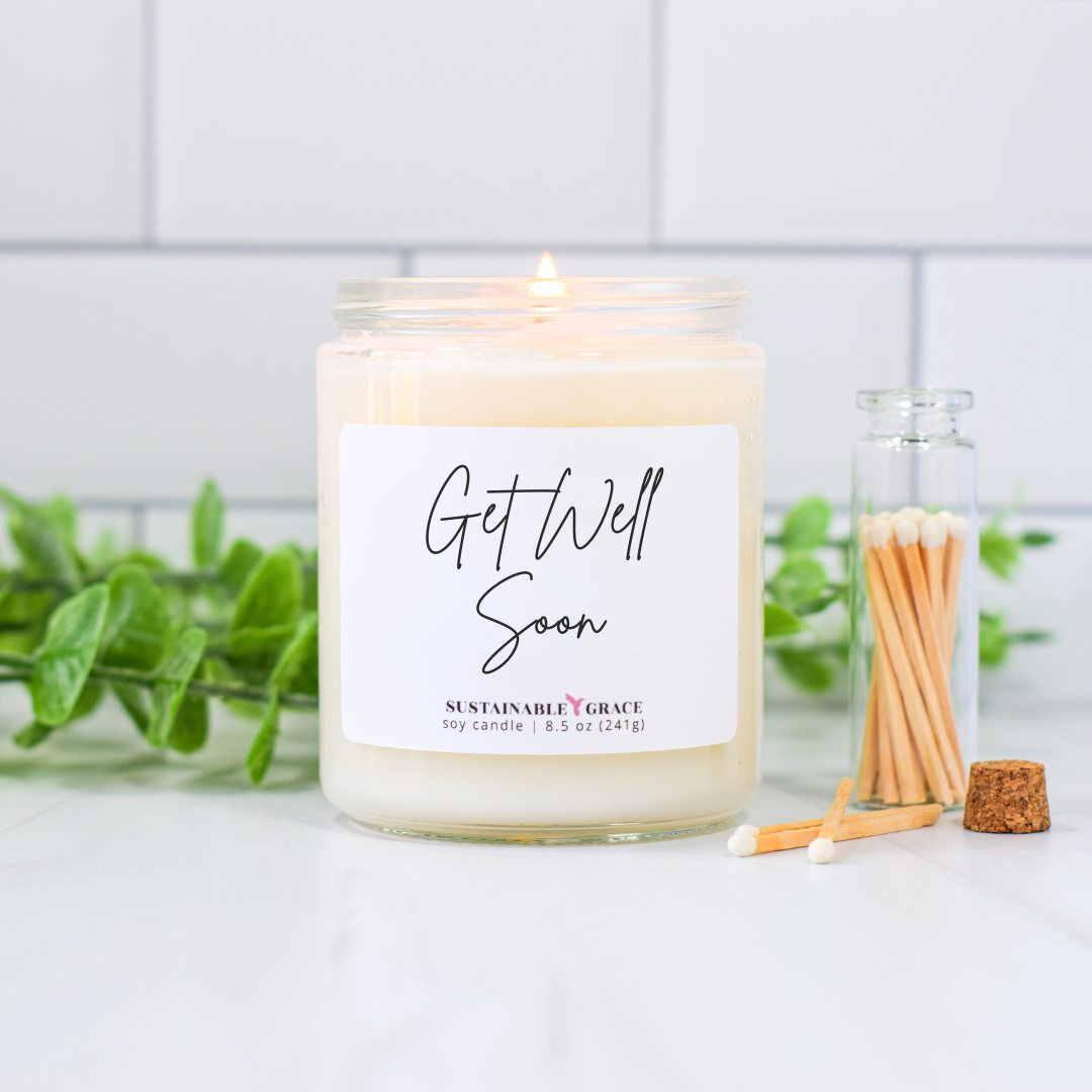 get well soon soy candle gift