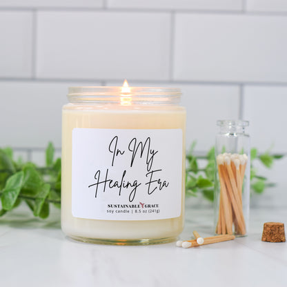 in my healing era non toxic soy candle 