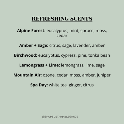 light and refreshing non toxic scents available in the flower reed diffuser from sustainable grace