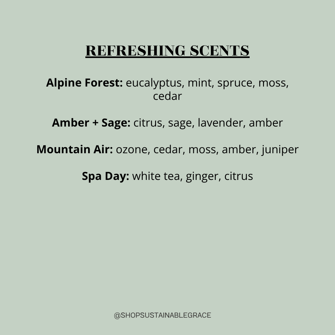 non toxic scents available in the reed diffuser from sustainable grace