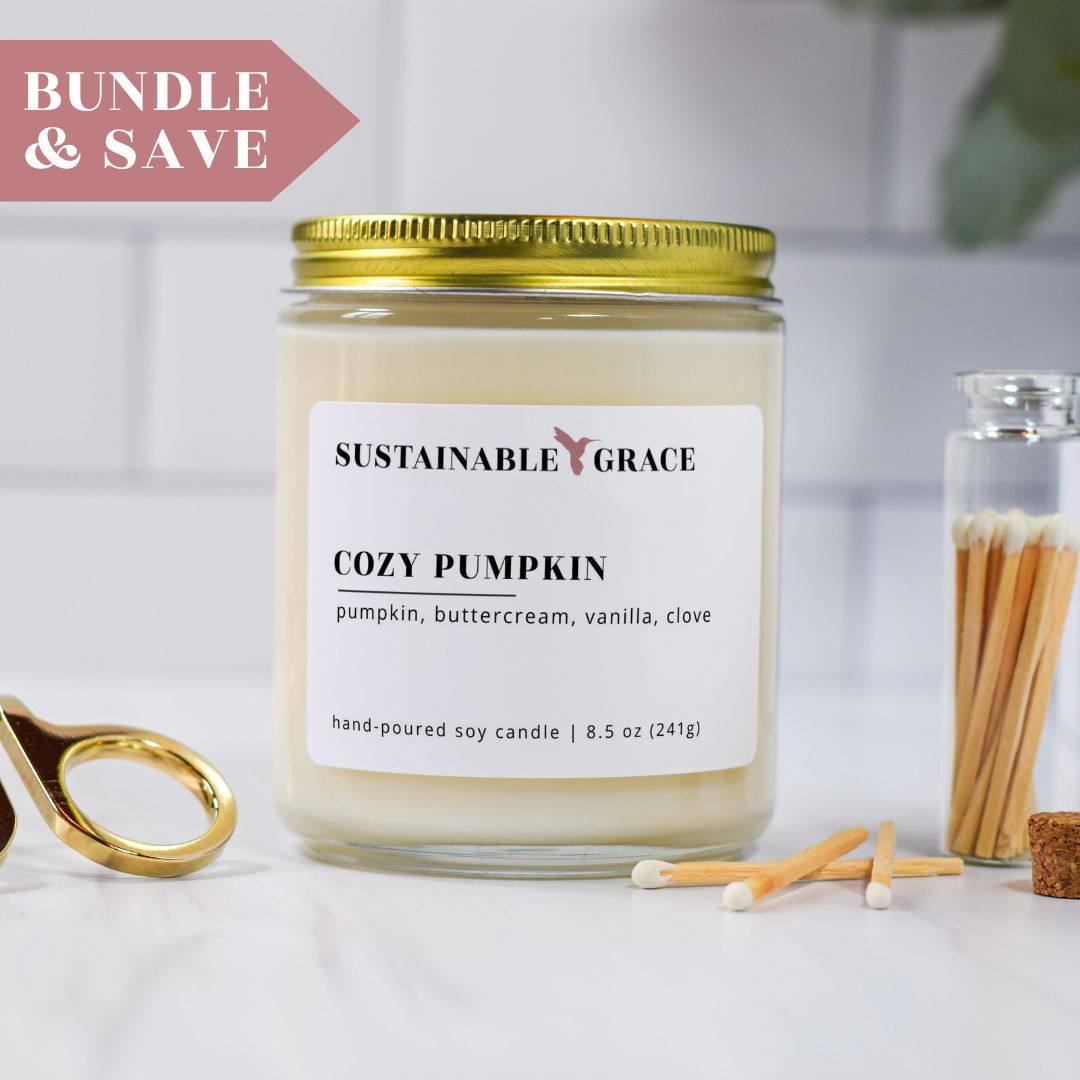 cozy pumpkin soy candle  