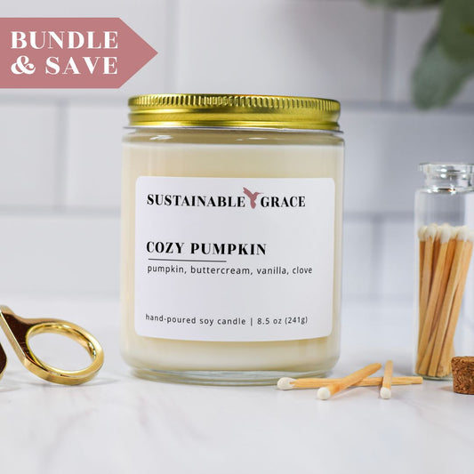 cozy pumpkin soy candle  