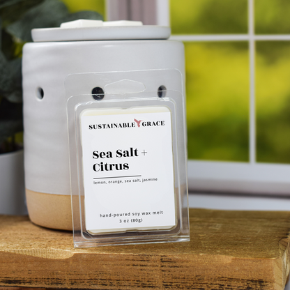 sea salt and citrus soy based wax melts