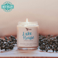 lake house patchouli scented soy wax candle