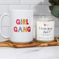 long distance best friend candle and girl gang mug gift bundle