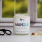 mandle man candle charcoal and vanilla soy candle 