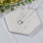 silver interlocking circle necklace
