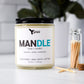 charcoal and vanilla soy candle mandle 