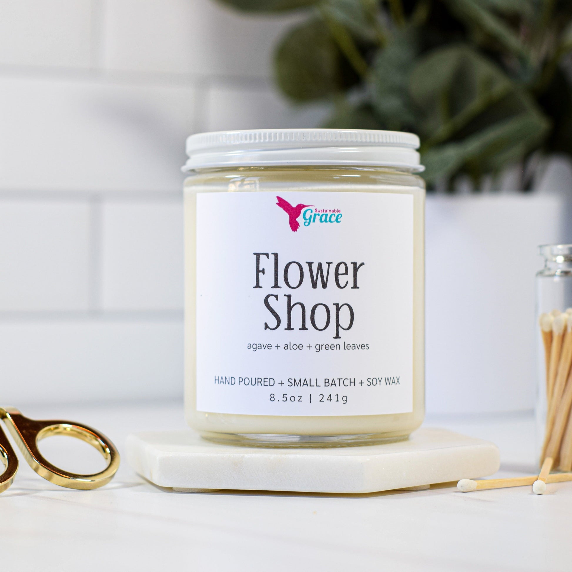 flower shop soy candle